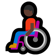 👨🏿‍🦽 Emoji Homem Em Cadeira De Rodas Manual: Pele Escura na Microsoft Windows 10 May 2019 Update.