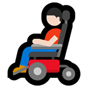 👨🏻‍🦼 Emoji Homem Em Cadeira De Rodas Motorizada: Pele Clara na Microsoft Windows 10 May 2019 Update.