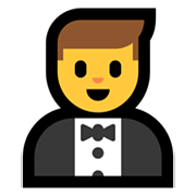 Emoji 🤵 Persona In Smoking su Microsoft Windows 10 May 2019 Update.