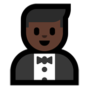 Emoji 🤵🏿 Persona In Smoking: Carnagione Scura su Microsoft Windows 10 May 2019 Update.