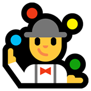 Emoji 🤹‍♂️ Giocoliere Uomo su Microsoft Windows 10 May 2019 Update.