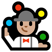 🤹🏼‍♂️ Emoji Jongleur: mittelhelle Hautfarbe Microsoft Windows 10 May 2019 Update.