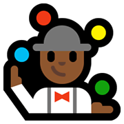 🤹🏾‍♂️ Emoji Homem Malabarista: Pele Morena Escura na Microsoft Windows 10 May 2019 Update.