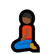 🧎🏾‍♂️ Emoji Homem Ajoelhando: Pele Morena Escura na Microsoft Windows 10 May 2019 Update.