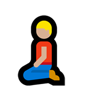 Emoji 🧎🏼‍♂️ Uomo Inginocchiato: Carnagione Abbastanza Chiara su Microsoft Windows 10 May 2019 Update.