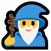 Emoji 🧙‍♂️ Mago Uomo su Microsoft Windows 10 May 2019 Update.