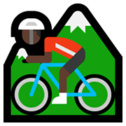 🚵🏿‍♂️ Emoji Hombre En Bicicleta De Montaña: Tono De Piel Oscuro en Microsoft Windows 10 May 2019 Update.