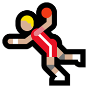 🤾🏼‍♂️ Emoji Handballspieler: mittelhelle Hautfarbe Microsoft Windows 10 May 2019 Update.