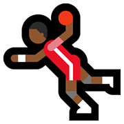 🤾🏾‍♂️ Emoji Handballspieler: mitteldunkle Hautfarbe Microsoft Windows 10 May 2019 Update.