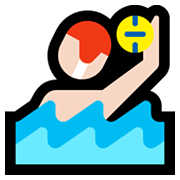 🤽🏻‍♂️ Emoji Wasserballspieler: helle Hautfarbe Microsoft Windows 10 May 2019 Update.
