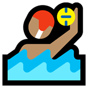 🤽🏽‍♂️ Emoji Hombre Jugando Al Waterpolo: Tono De Piel Medio en Microsoft Windows 10 May 2019 Update.