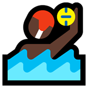 🤽🏿‍♂️ Emoji Hombre Jugando Al Waterpolo: Tono De Piel Oscuro en Microsoft Windows 10 May 2019 Update.