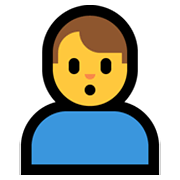 🙎‍♂️ Emoji Hombre Haciendo Pucheros en Microsoft Windows 10 May 2019 Update.