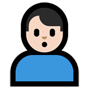 🙎🏻‍♂️ Emoji schmollender Mann: helle Hautfarbe Microsoft Windows 10 May 2019 Update.