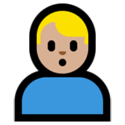 Emoji 🙎🏼‍♂️ Uomo Imbronciato: Carnagione Abbastanza Chiara su Microsoft Windows 10 May 2019 Update.