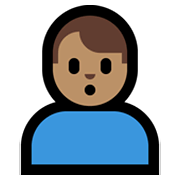 Emoji 🙎🏽‍♂️ Uomo Imbronciato: Carnagione Olivastra su Microsoft Windows 10 May 2019 Update.