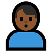 🙎🏾‍♂️ Emoji Hombre Haciendo Pucheros: Tono De Piel Oscuro Medio en Microsoft Windows 10 May 2019 Update.