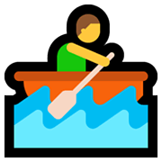 Emoji 🚣‍♂️ Uomo In Barca A Remi su Microsoft Windows 10 May 2019 Update.