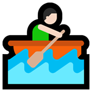 Emoji 🚣🏻‍♂️ Uomo In Barca A Remi: Carnagione Chiara su Microsoft Windows 10 May 2019 Update.
