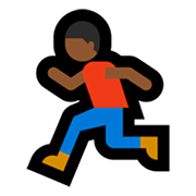 Emoji 🏃🏾‍♂️ Uomo Che Corre: Carnagione Abbastanza Scura su Microsoft Windows 10 May 2019 Update.