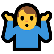 🤷‍♂️ Emoji schulterzuckender Mann Microsoft Windows 10 May 2019 Update.