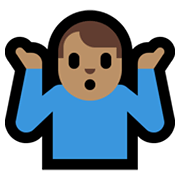 🤷🏽‍♂️ Emoji Hombre Encogido De Hombros: Tono De Piel Medio en Microsoft Windows 10 May 2019 Update.