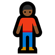🧍🏾‍♂️ Emoji Hombre De Pie: Tono De Piel Oscuro Medio en Microsoft Windows 10 May 2019 Update.