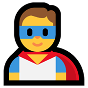 Emoji 🦸‍♂️ Supereroe Uomo su Microsoft Windows 10 May 2019 Update.