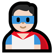 🦸🏻‍♂️ Emoji Homem Super-herói: Pele Clara na Microsoft Windows 10 May 2019 Update.