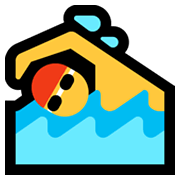 Emoji 🏊‍♂️ Nuotatore su Microsoft Windows 10 May 2019 Update.