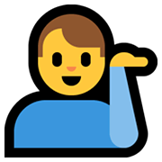 Emoji 💁‍♂️ Uomo Con Suggerimento su Microsoft Windows 10 May 2019 Update.