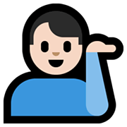💁🏻‍♂️ Emoji Homem Com A Palma Virada Para Cima: Pele Clara na Microsoft Windows 10 May 2019 Update.