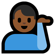 💁🏾‍♂️ Emoji Empleado De Mostrador De Información: Tono De Piel Oscuro Medio en Microsoft Windows 10 May 2019 Update.
