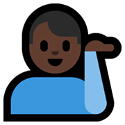 💁🏿‍♂️ Emoji Homem Com A Palma Virada Para Cima: Pele Escura na Microsoft Windows 10 May 2019 Update.