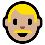 👨🏼 Emoji Homem: Pele Morena Clara na Microsoft Windows 10 May 2019 Update.