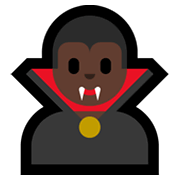 🧛🏿‍♂️ Emoji Vampiro Hombre: Tono De Piel Oscuro en Microsoft Windows 10 May 2019 Update.
