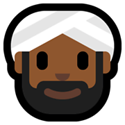 👳🏾‍♂️ Emoji Hombre Con Turbante: Tono De Piel Oscuro Medio en Microsoft Windows 10 May 2019 Update.