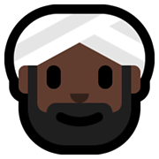 👳🏿‍♂️ Emoji Mann mit Turban: dunkle Hautfarbe Microsoft Windows 10 May 2019 Update.