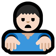 🧟🏻‍♂️ Emoji Zombi Hombre: Tono De Piel Claro en Microsoft Windows 10 May 2019 Update.