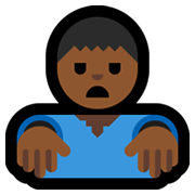 🧟🏾‍♂️ Emoji Homem Zumbi: Pele Morena Escura na Microsoft Windows 10 May 2019 Update.