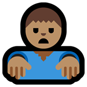 🧟🏽‍♂️ Emoji männlicher Zombie: mittlere Hautfarbe Microsoft Windows 10 May 2019 Update.