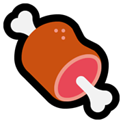 Emoji 🍖 Carne su Microsoft Windows 10 May 2019 Update.