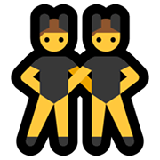 Emoji 👯‍♂️ Uomini Con Orecchie Da Coniglio su Microsoft Windows 10 May 2019 Update.