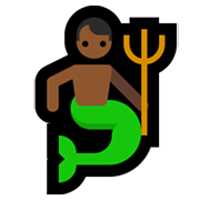 🧜🏾‍♂️ Emoji Sirena Hombre: Tono De Piel Oscuro Medio en Microsoft Windows 10 May 2019 Update.