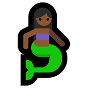 🧜🏾 Emoji Persona Sirena: Tono De Piel Oscuro Medio en Microsoft Windows 10 May 2019 Update.