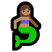 🧜🏽 Emoji Pessoa Sereia: Pele Morena na Microsoft Windows 10 May 2019 Update.