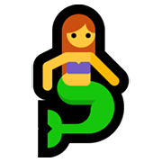 Emoji 🧜‍♀️ Sirena Donna su Microsoft Windows 10 May 2019 Update.