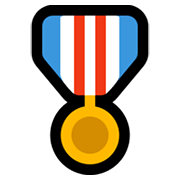 Émoji 🎖️ Médaille Militaire sur Microsoft Windows 10 May 2019 Update.