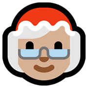 Emoji 🤶🏼 Mamma Natale: Carnagione Abbastanza Chiara su Microsoft Windows 10 May 2019 Update.