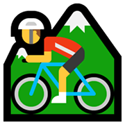 Emoji 🚵 Ciclista Di Mountain Bike su Microsoft Windows 10 May 2019 Update.